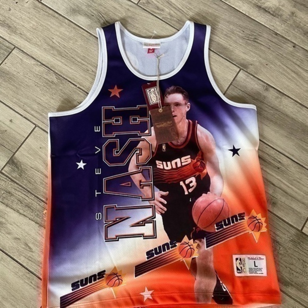 New mitchell ness Steve Nash behind the back pass